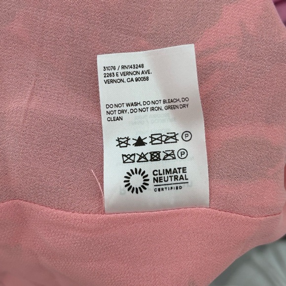 New! Reformation Juliette Valeria Rose, Pink Floral Size 8 - Picture 12 of 12